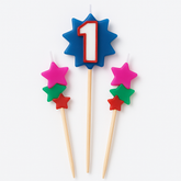 Star Birthday Number Toothpick Candle Set